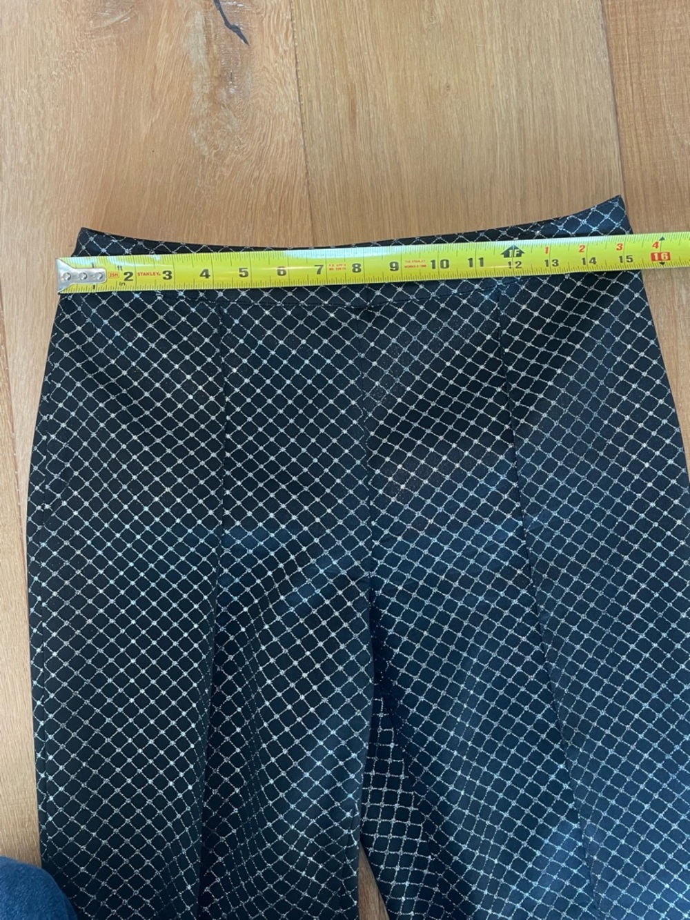 St. John Emma Trousers Black with Silver Diamond Grid - Picture 5 of 6